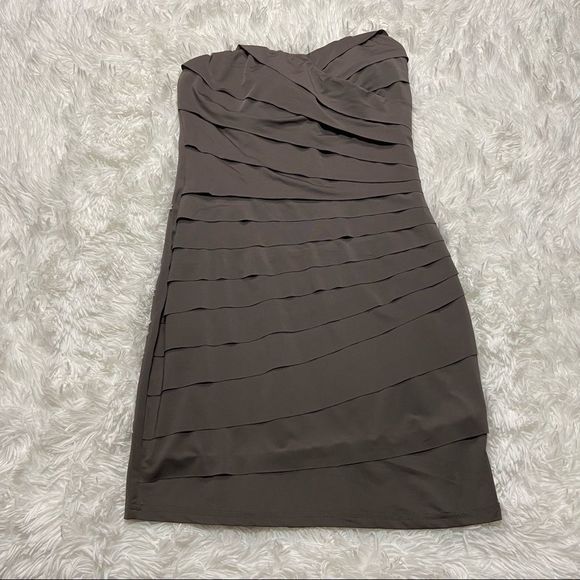 Ark & Co. women’s layered Strapless Mini grey Dress, size L - Picture 1 of 6